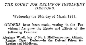 London Gazette 12 March 1841