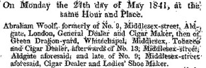 London Gazette 30 April 1841